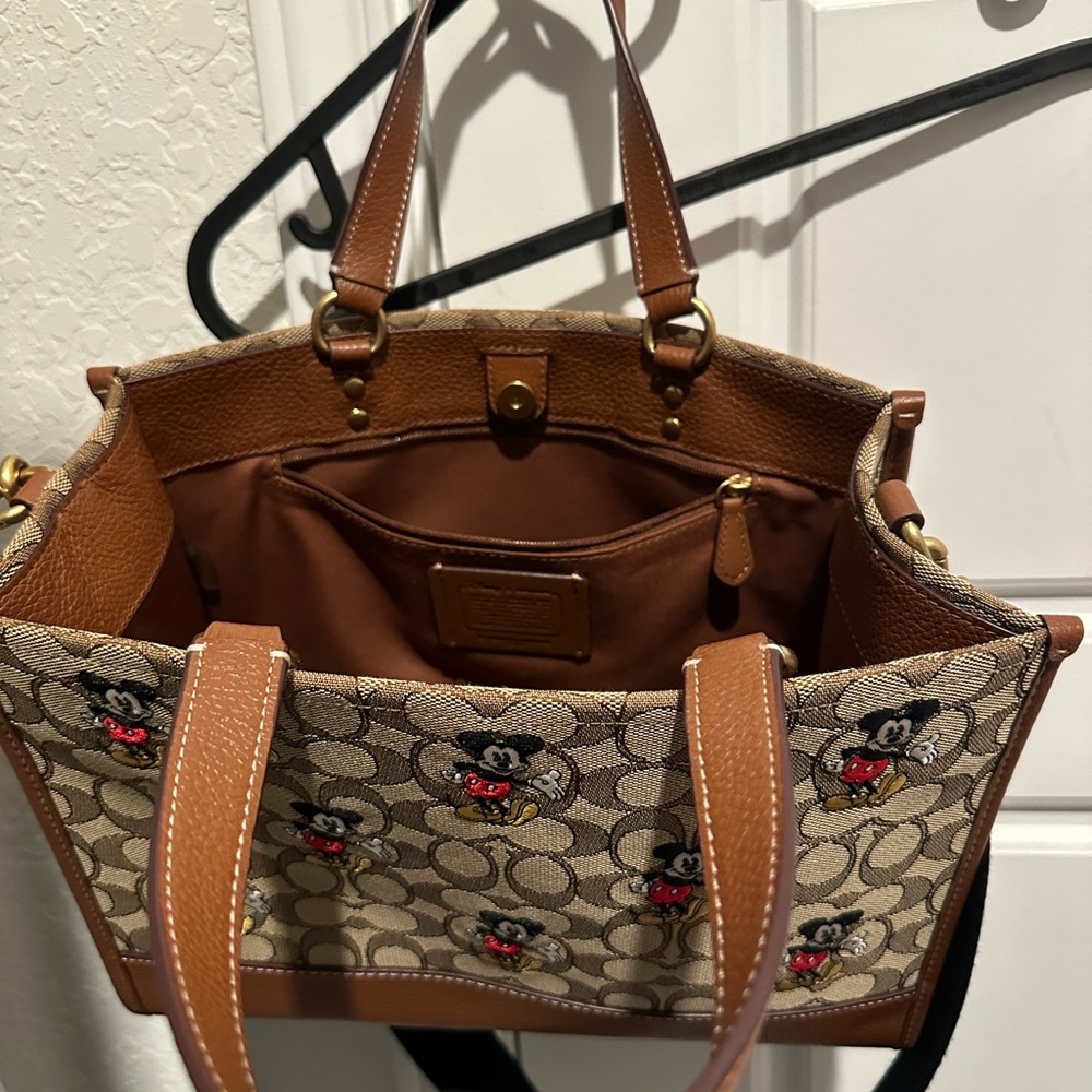 DISNEY X COACH Shoulder Tote Bag Mickey Mouse